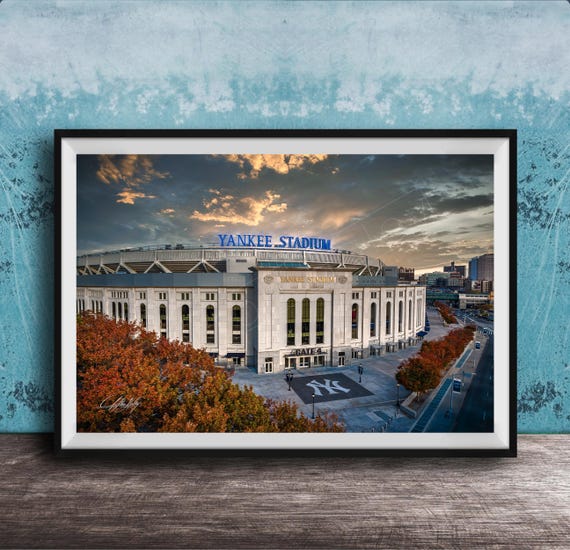 Yankee Stadium Sunrise and Sunset Baseball Print