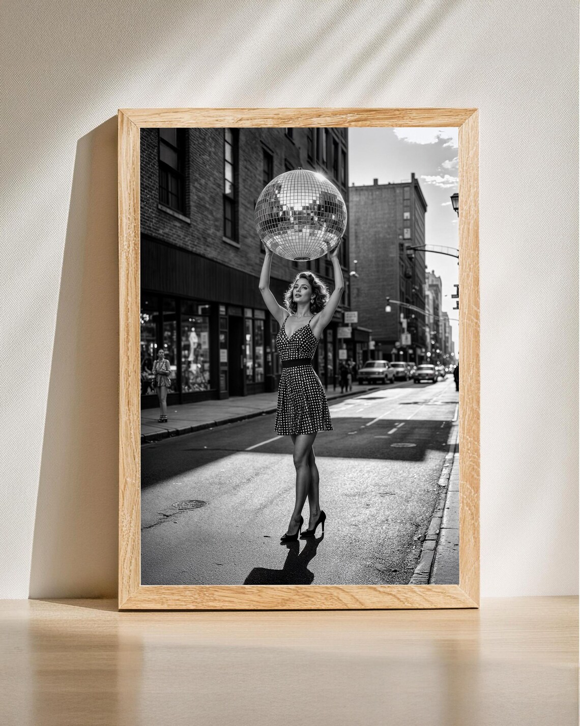 Retro Disco Lady Portrait, Vintage Fashion Poster