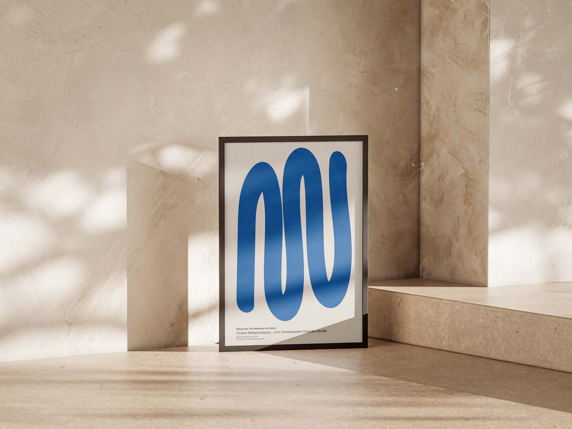 Galerie Maeght Paris French Modern Art Blue Abstract Exhibition Poster - Image 4