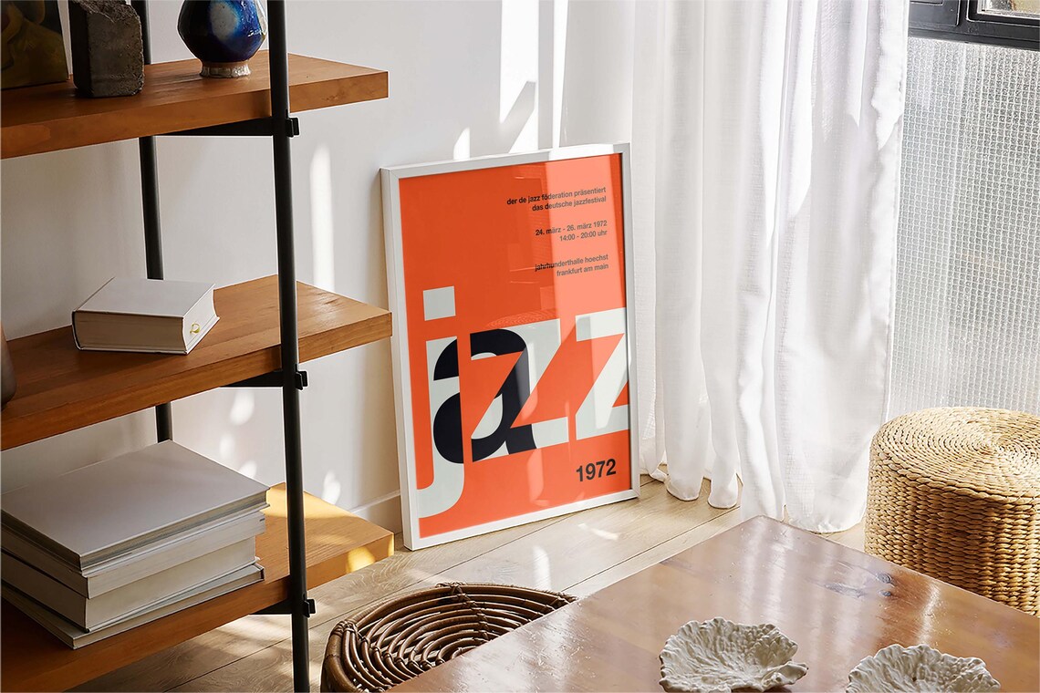 Retro German Jazz Festival Poster, Vintage Concert Print - Image 4