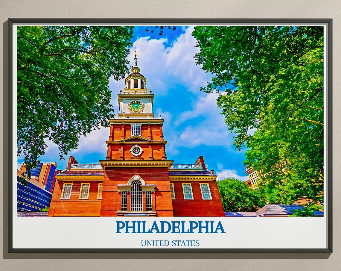 Philadelphia United States Independence Hall Historic Tower Poster