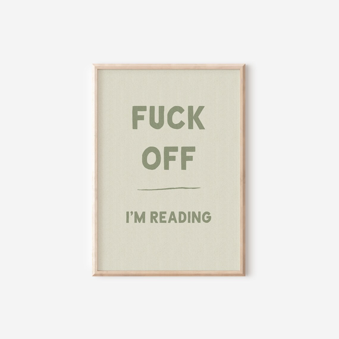 Fuck Off Im Reading Rude Quote Art Print - Image 4