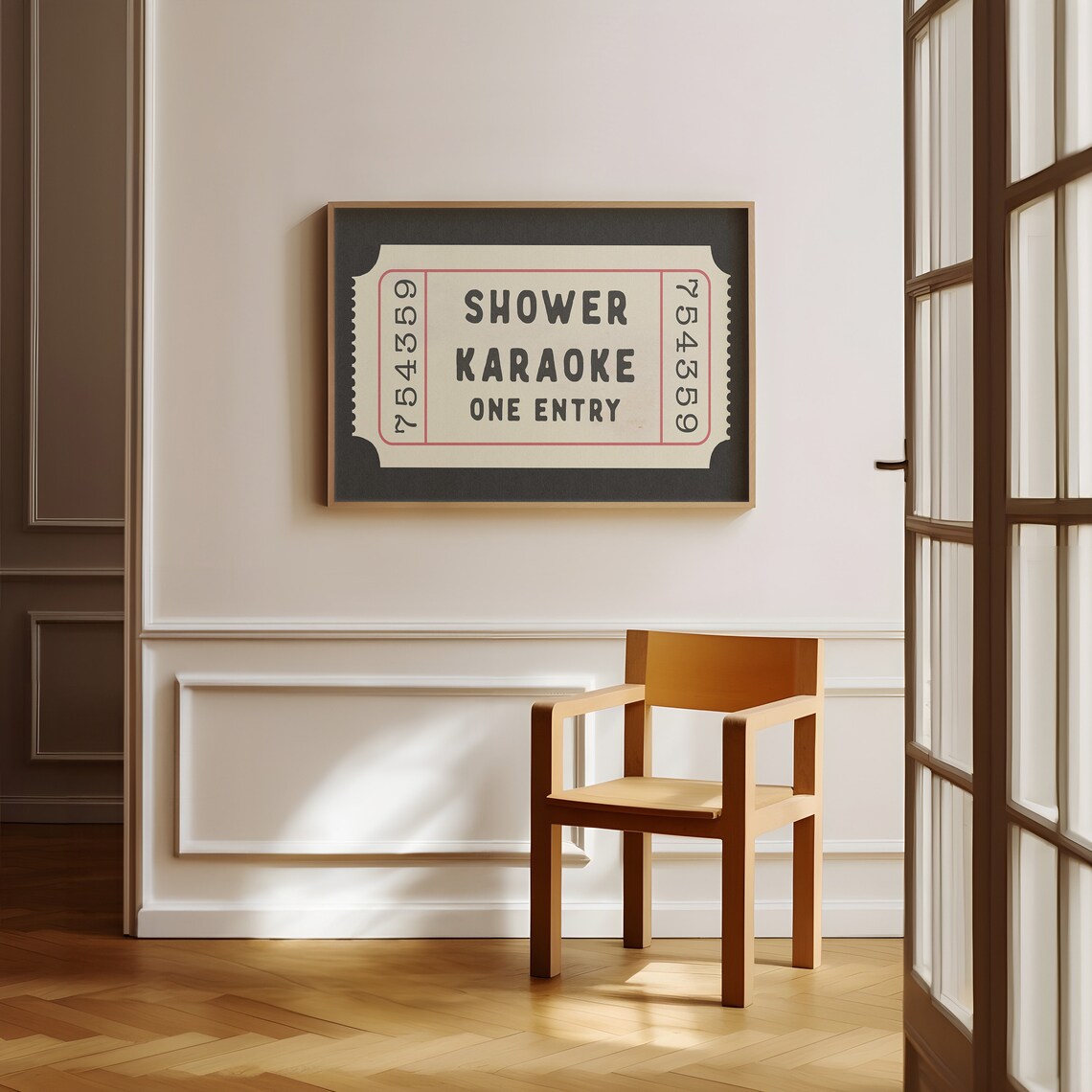 Shower Karaoke Ticket Bathroom Poster Print - Image 3