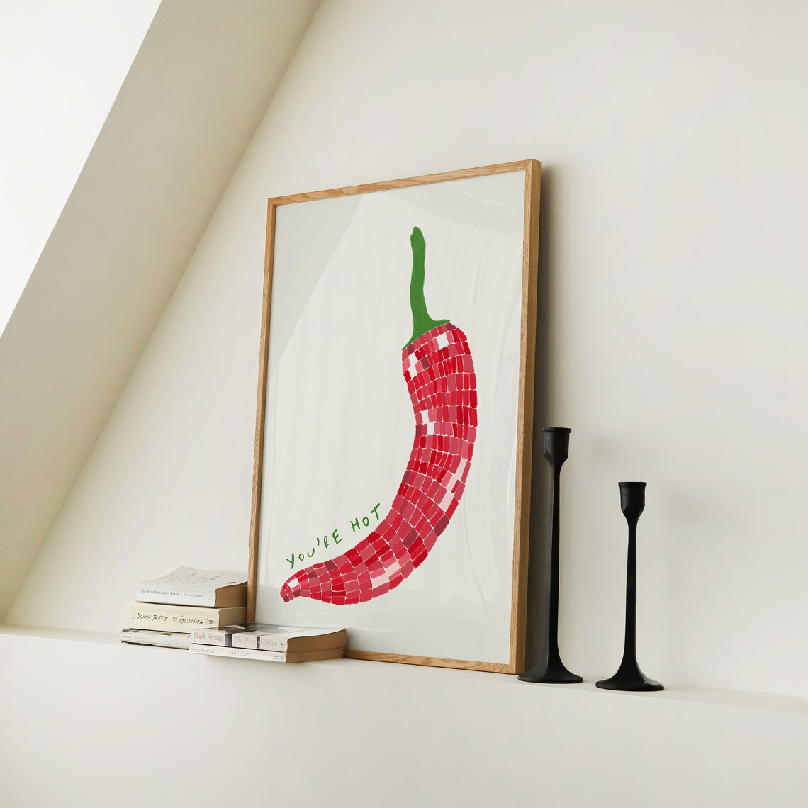 Disco Ball Chilli Kitchen Wall Art Poster - Image 2