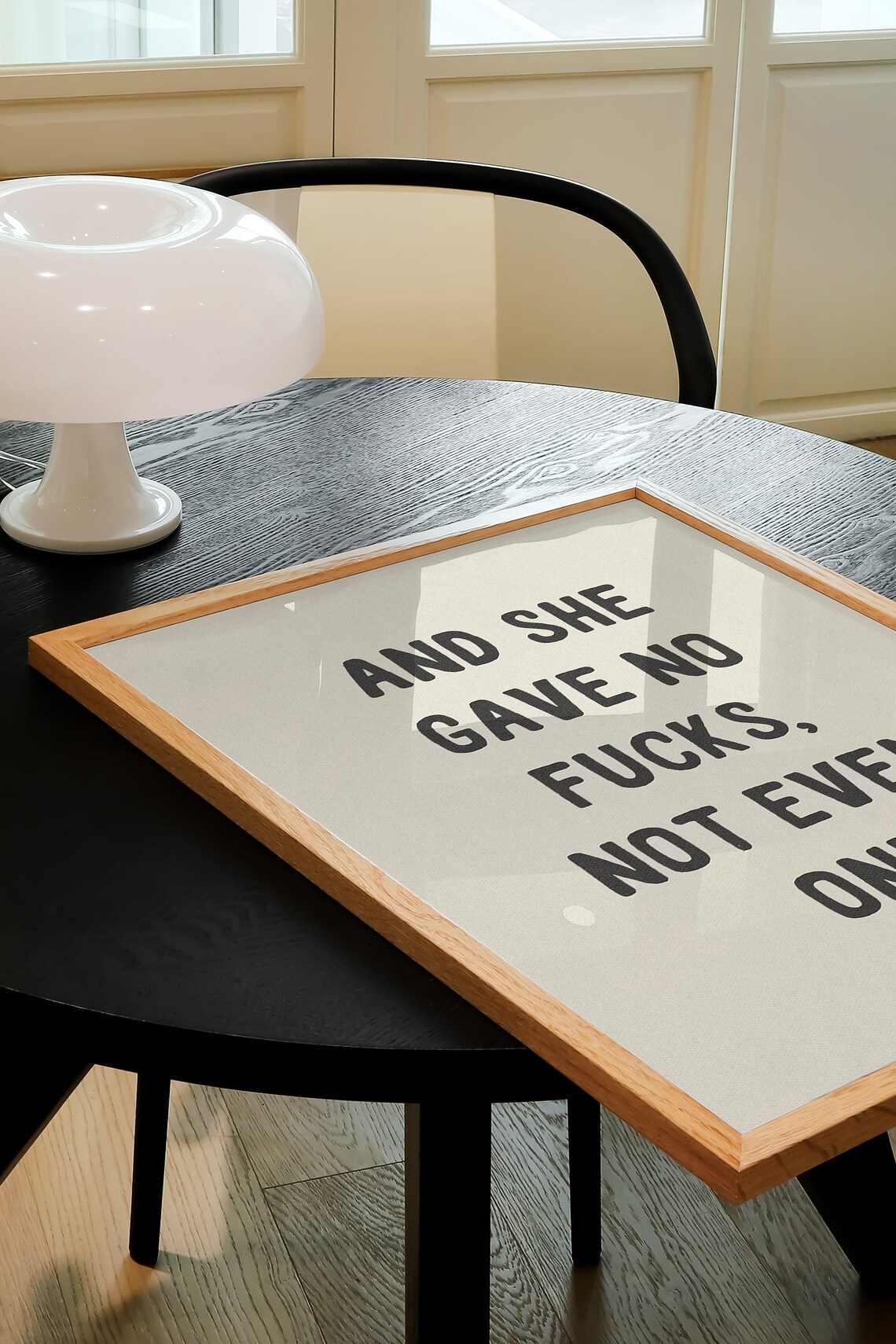 She Gave No Fucks Funny Sweary Quote Poster - Image 2