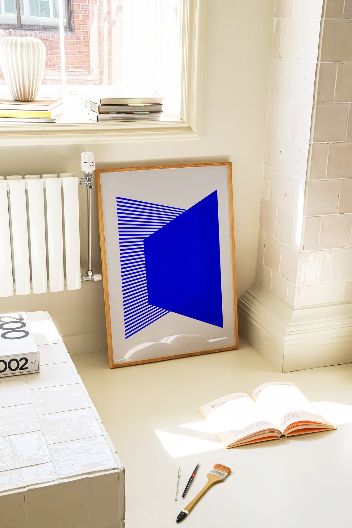 Electric Blue, Mid Century Modern Abstract - Image 3
