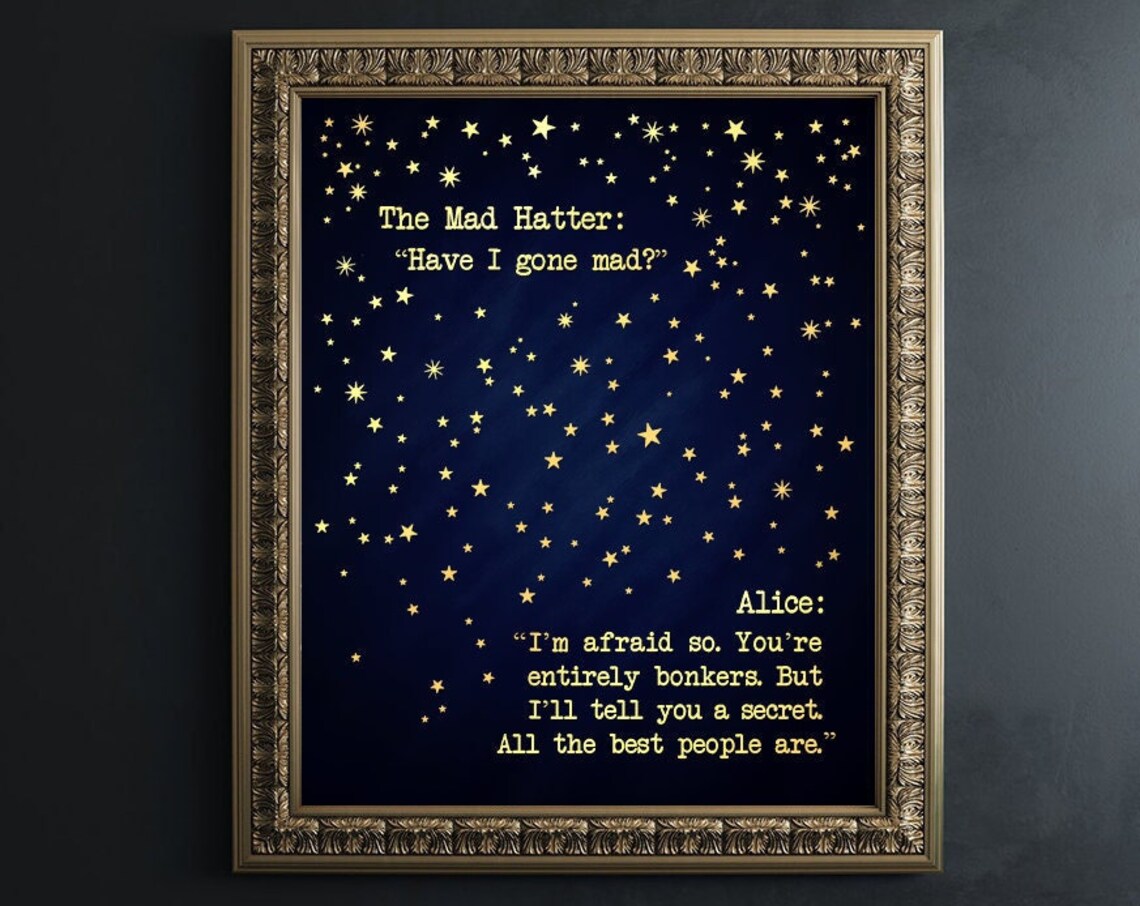 Alice In Wonderland Quote Art Print for Writers