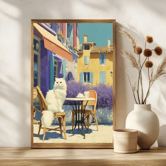 French Lavender Dopamine Decor Impressionist Art Print Spring Flower Poster Tranquil Wall Zen Gift For Home Instant