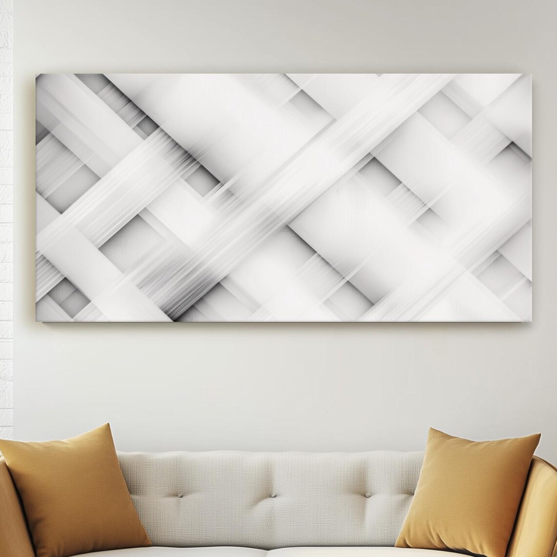 Minimalist Grey To Charcoal Gradient Canvas Monochrome Abstract Wall Decor For Modern Office Or Bedroom Simple Background Ready Hang