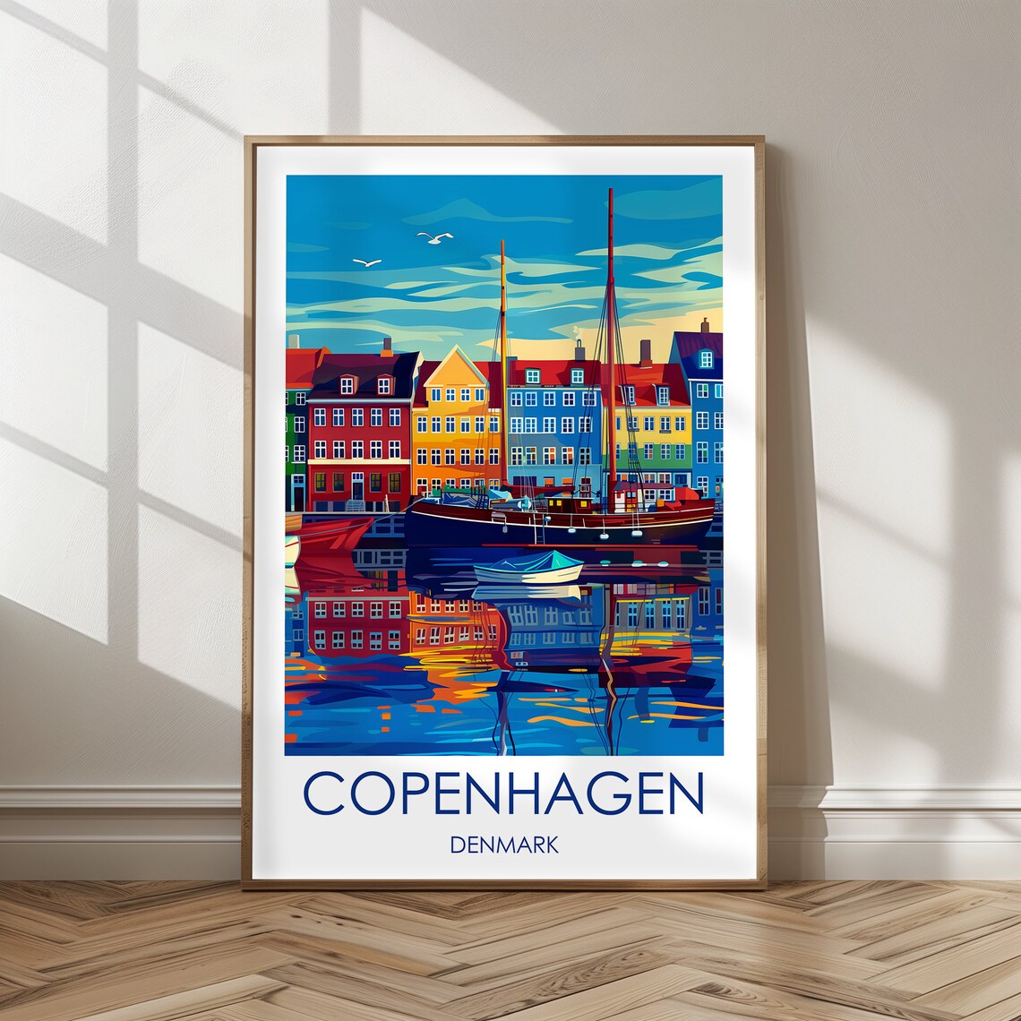 Copenhagen Denmark Home Decor Travel Poster