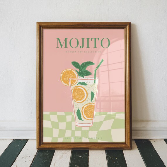 Mojito Modern Art Collection Los Angeles California Bar Print