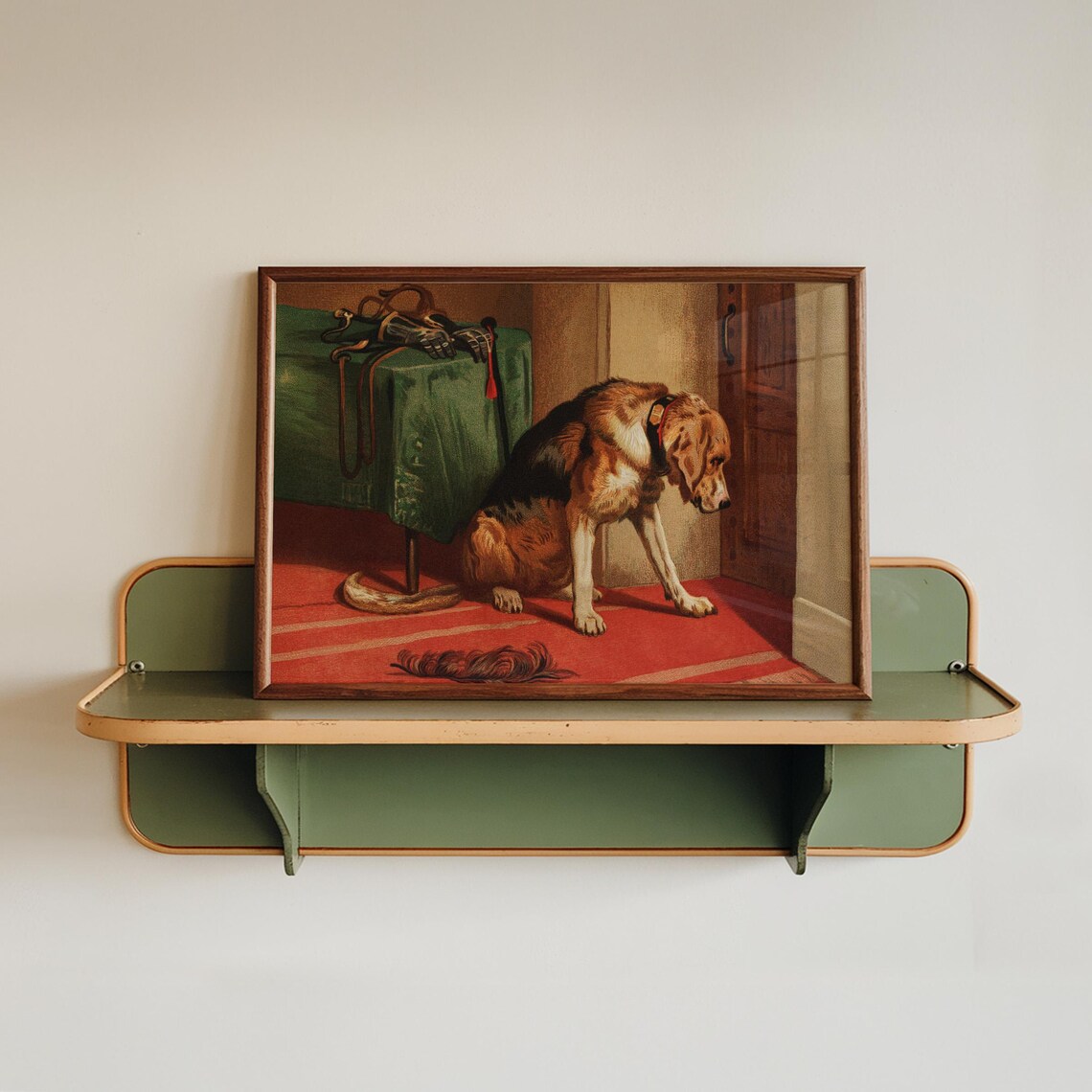 Landseer Suspense Hound Antique Dog Painting Fine Art Poster
