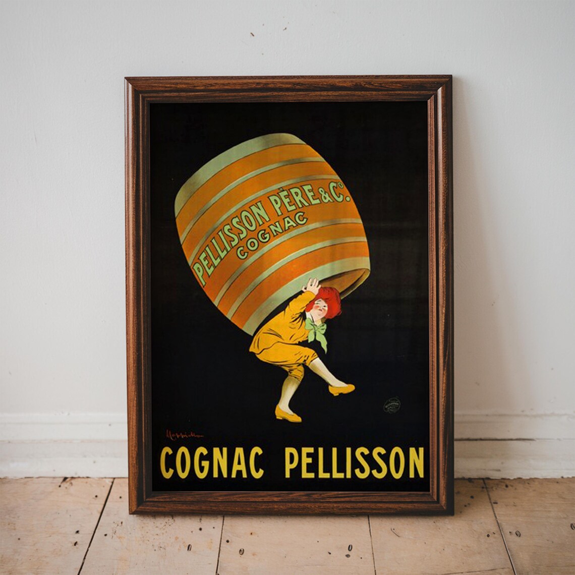Cognac Pellisson Vintage French Advertising Poster by Cappiello