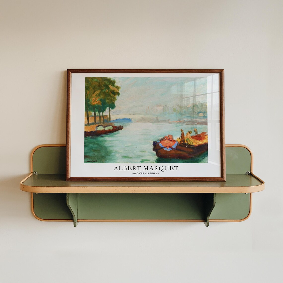 Banks Of The Seine By Albert Marquet French Painting Print Paris Wall Art Famous Painter Prints Housewarming Gifts Apartment Decor