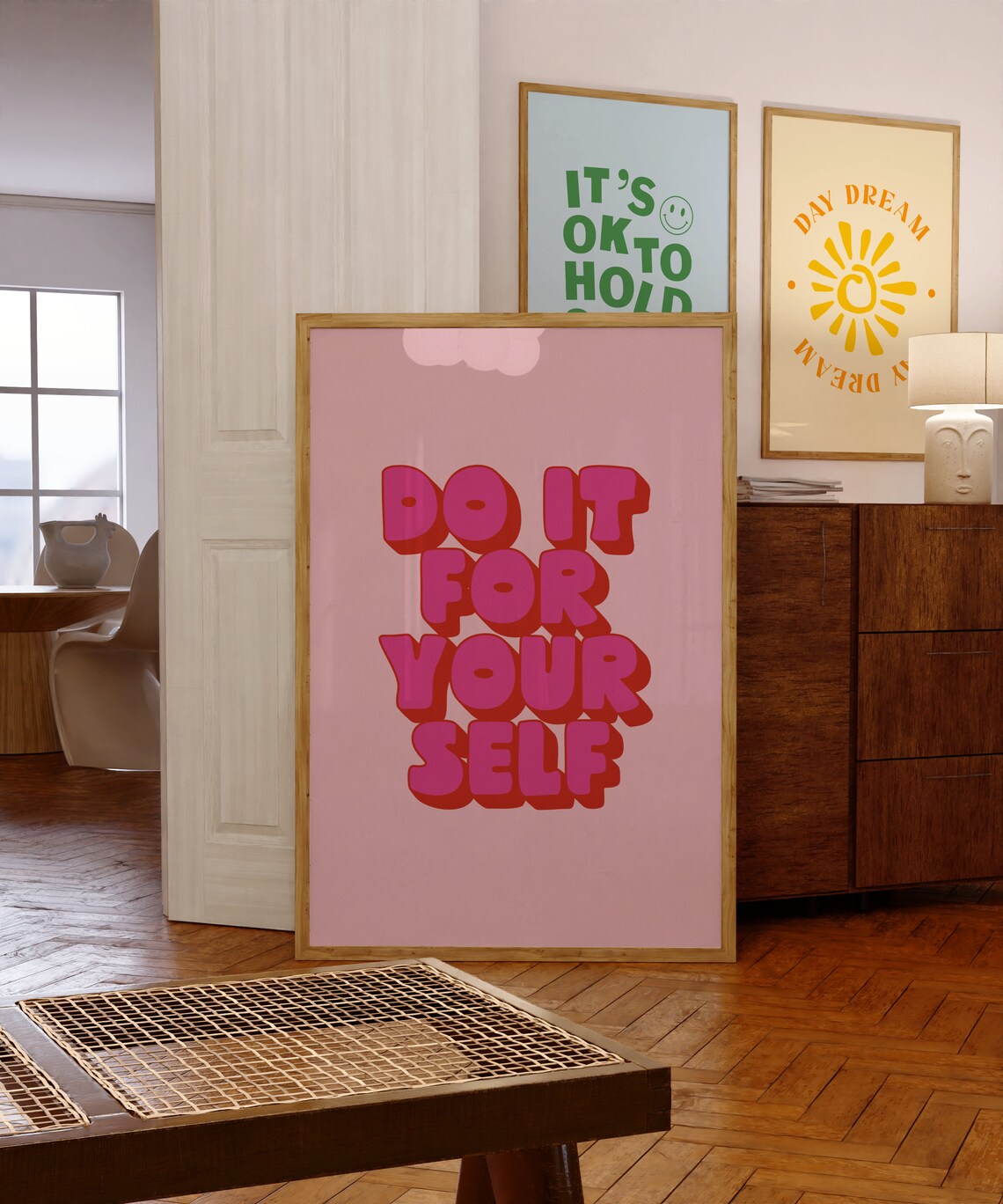 Do It For Your Self Minimalist Retro Art Print