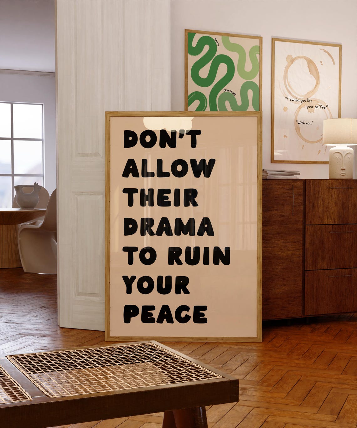 Dont Allow Their Drama To Ruin Your Peace Bold Quote Wall Poster