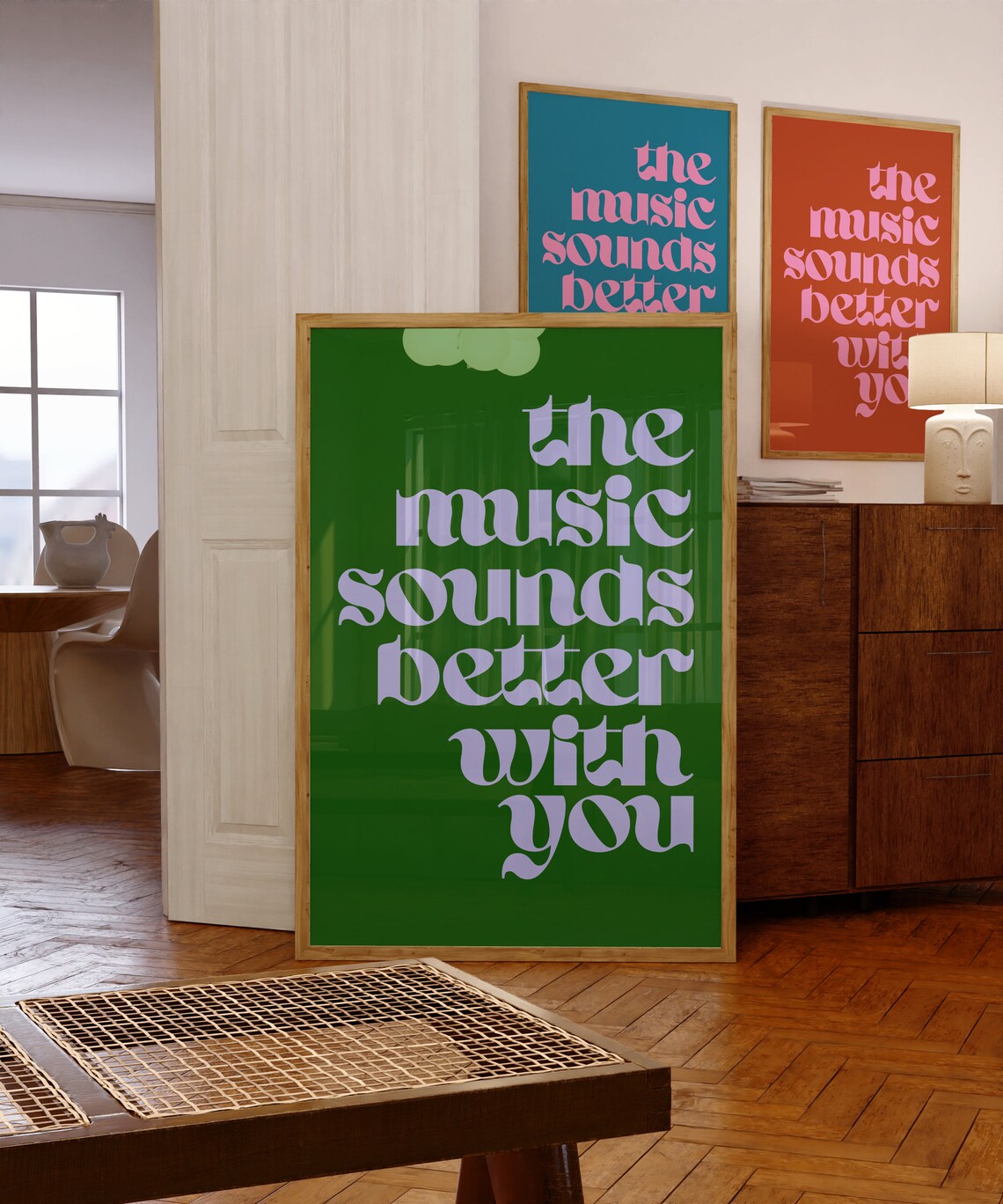 The Music Sounds Better With You Poster Wall Art Print