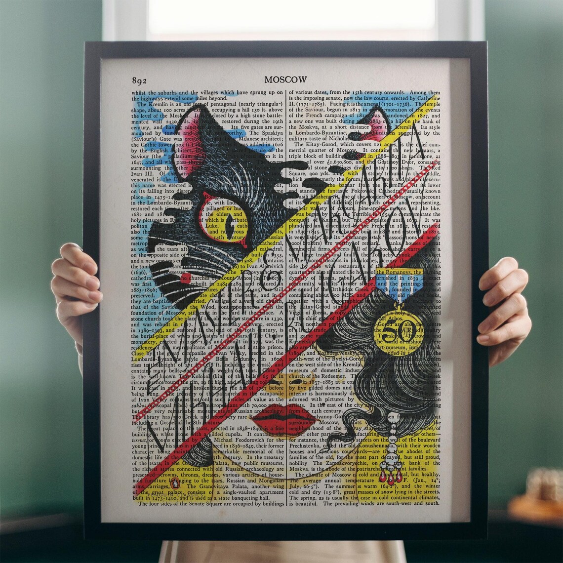 Mikhail Bulgakov The Master And Margarita Black Cat Book Cover Art Poster - Image 3