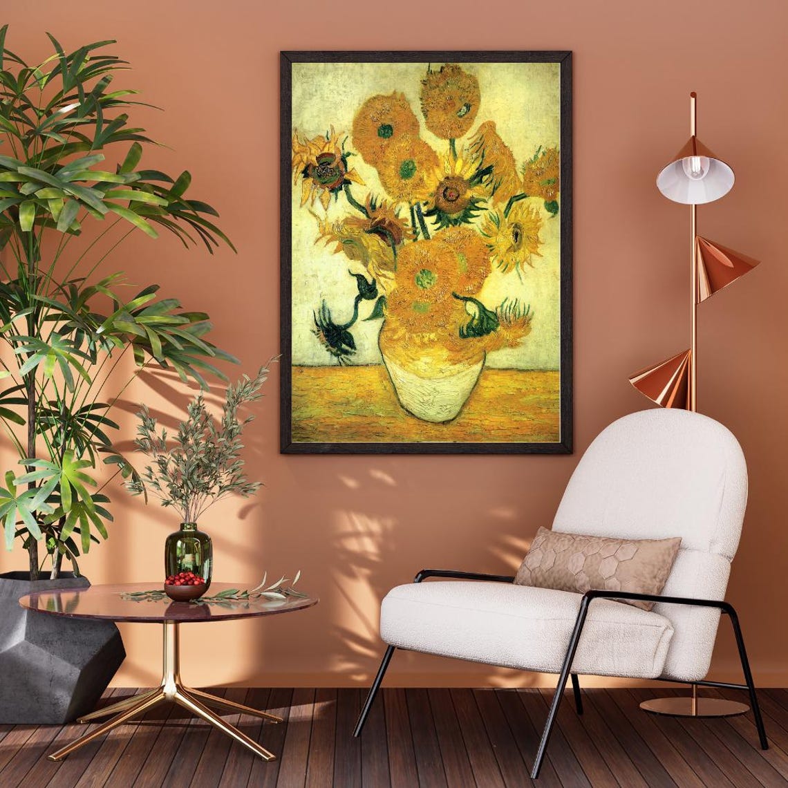 Vincent van Gogh Sunflowers in a Vase Classic Still Life Art Poster - Image 4