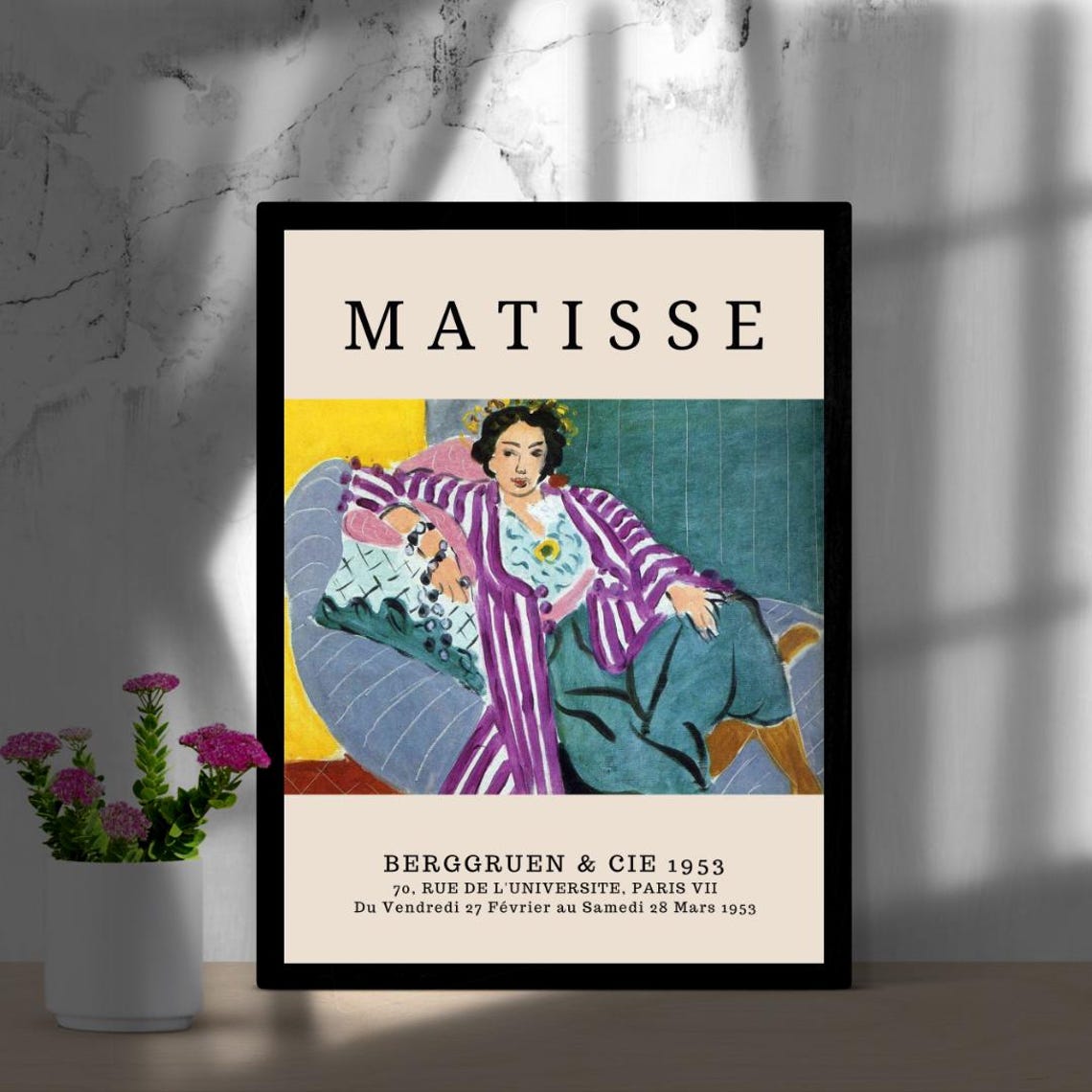 Henri Matisse 1953 Berggruen Seated Woman Purple Robe Poster - Image 3