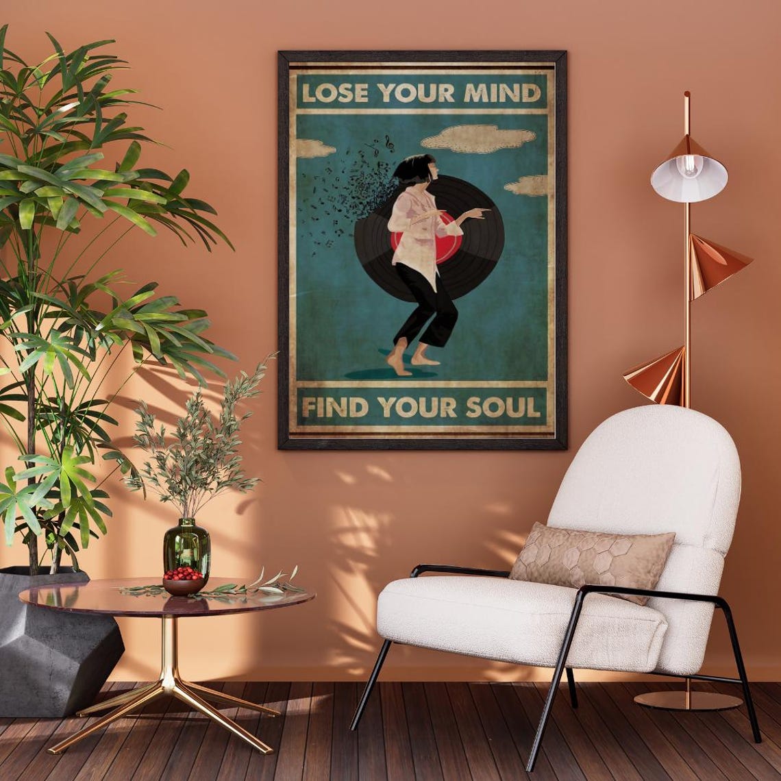 Lose Your Mind Find Your Soul Retro Vinyl Record Music Poster - Image 5