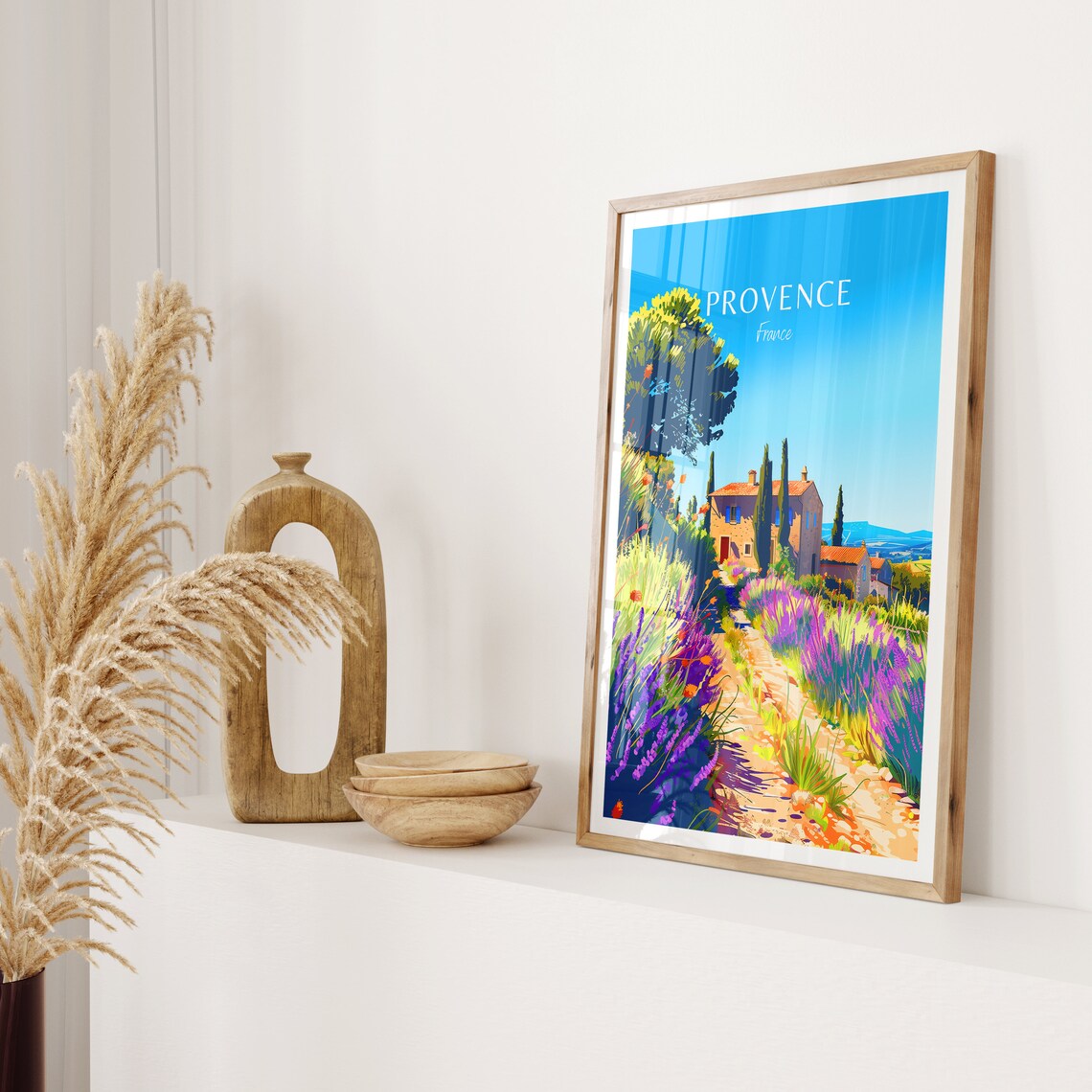 Provence France Lavender Path Countryside Farmhouse Travel Art Poster - Image 2