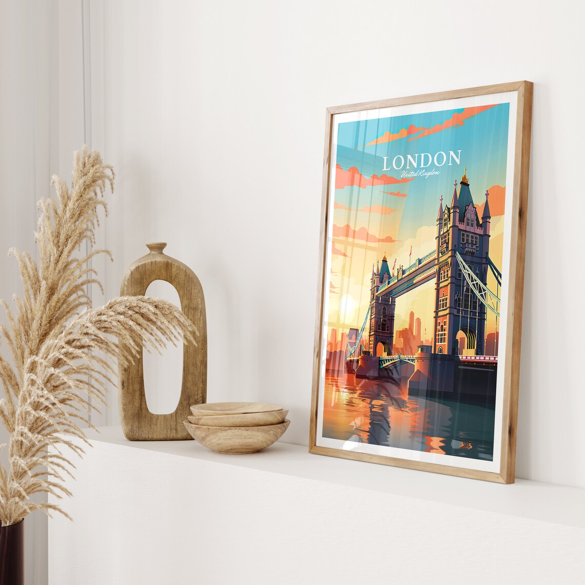 Tower Bridge London Travel Poster, England Art Print - Image 2