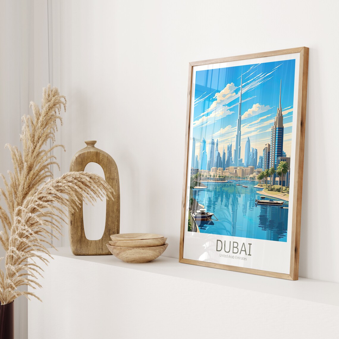 Dubai Vintage Travel Poster, UAE Travel Poster - Image 2