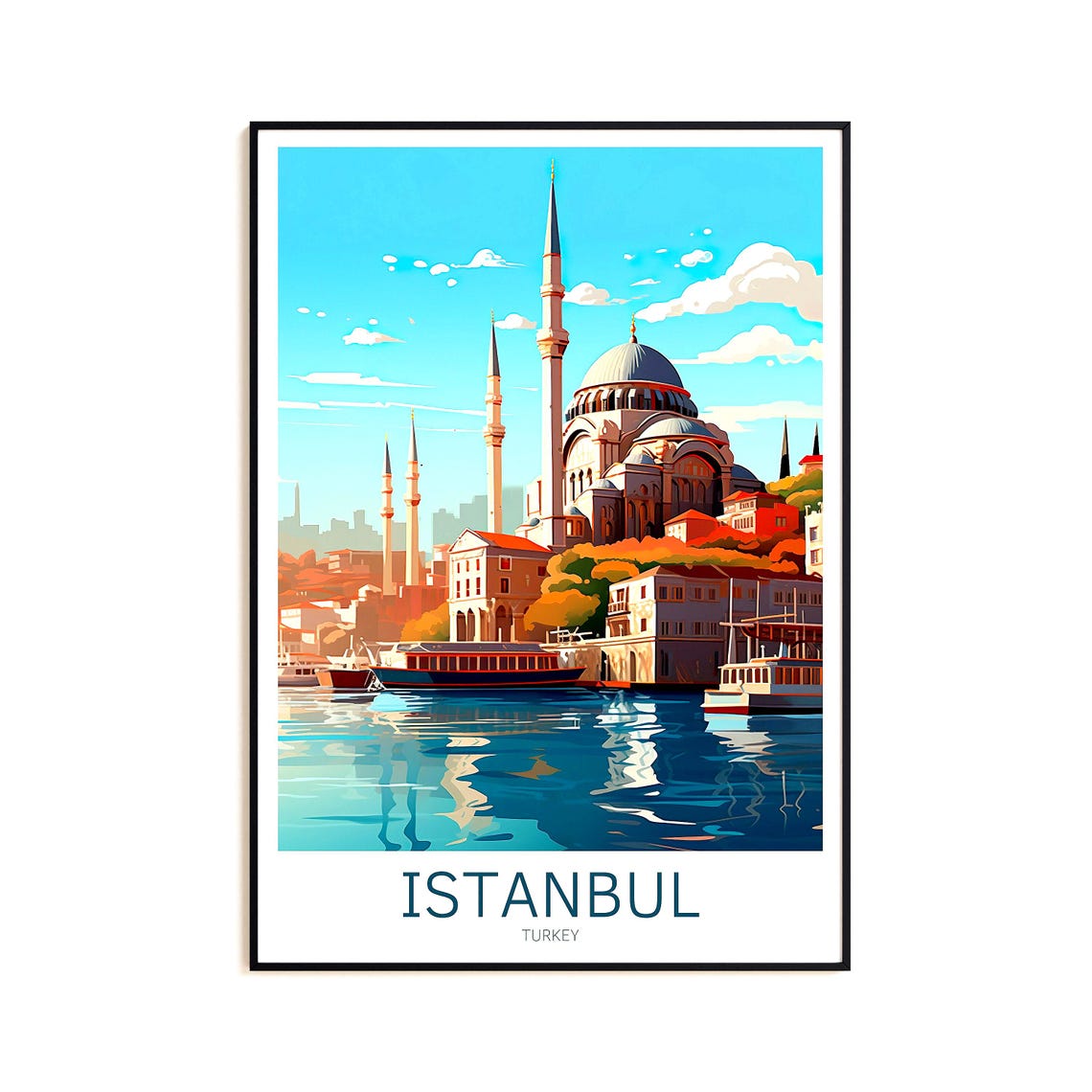 Istanbul Travel Poster Trkiye Poster Istanbul Vintage Poster Travel Poster Istanbul Retro Poster Istanbul Travel Gift Trkiye Wall Art
