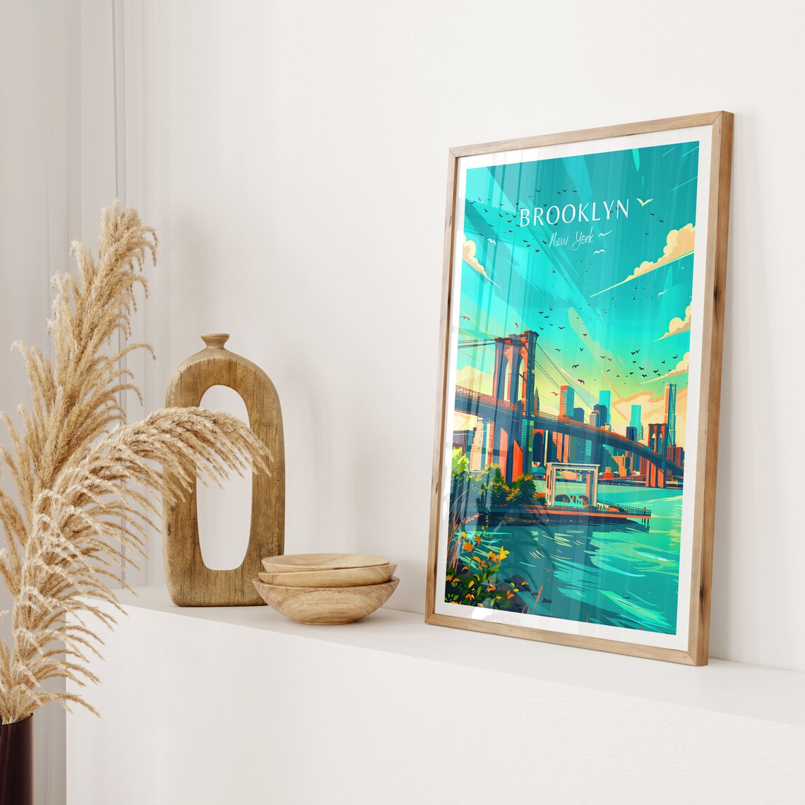 Brooklyn Travel Poster, New York Wall Art Print - Image 2