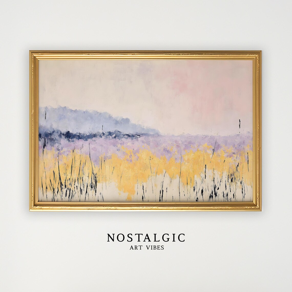 Abstract Lavender Art Print, Minimalist Watercolor