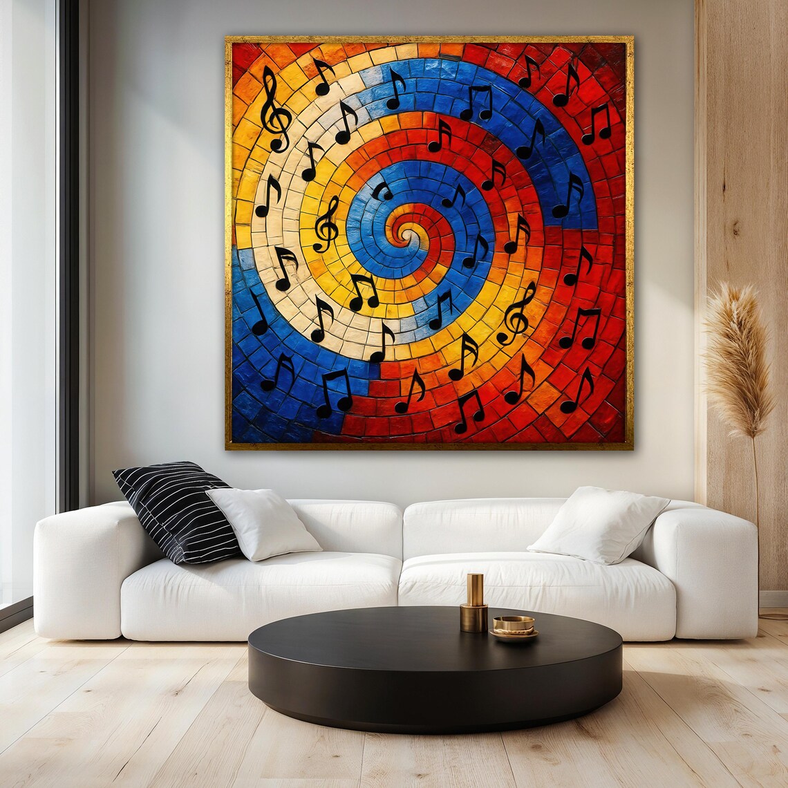 Colorful Music Notes, Abstract Music Print - Image 3