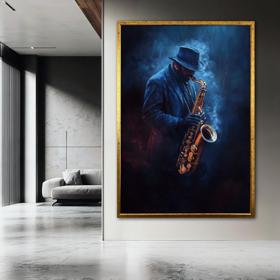Jazz Musician Painting, Saxophone Player Art Print - Image 3