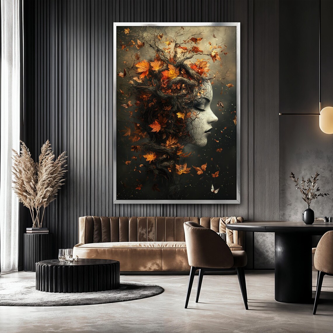 Autumn Woman Abstract Nature Fantasy Tree Face - Image 2