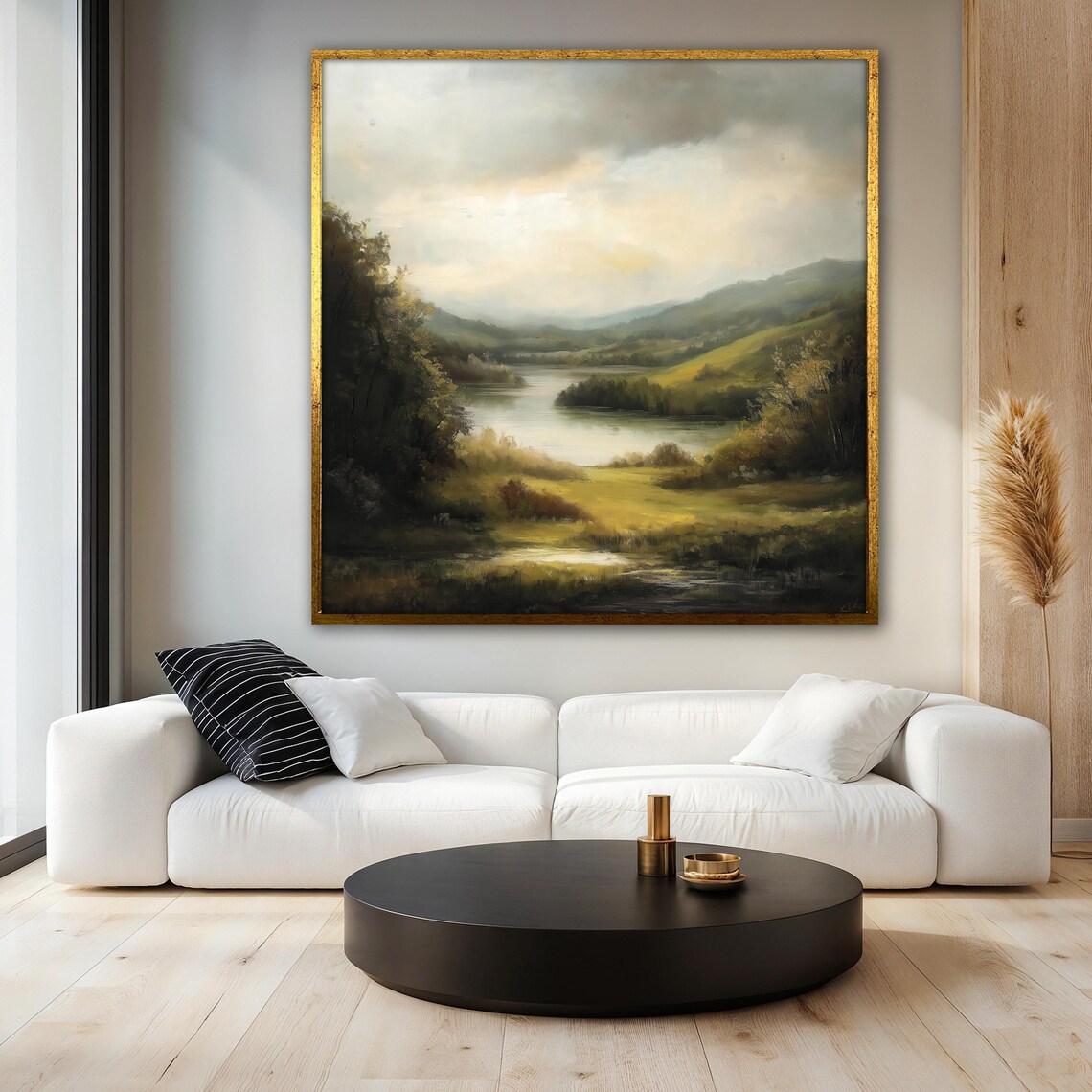 Landscape Nature Painting, Rustic Home Decor - Image 3