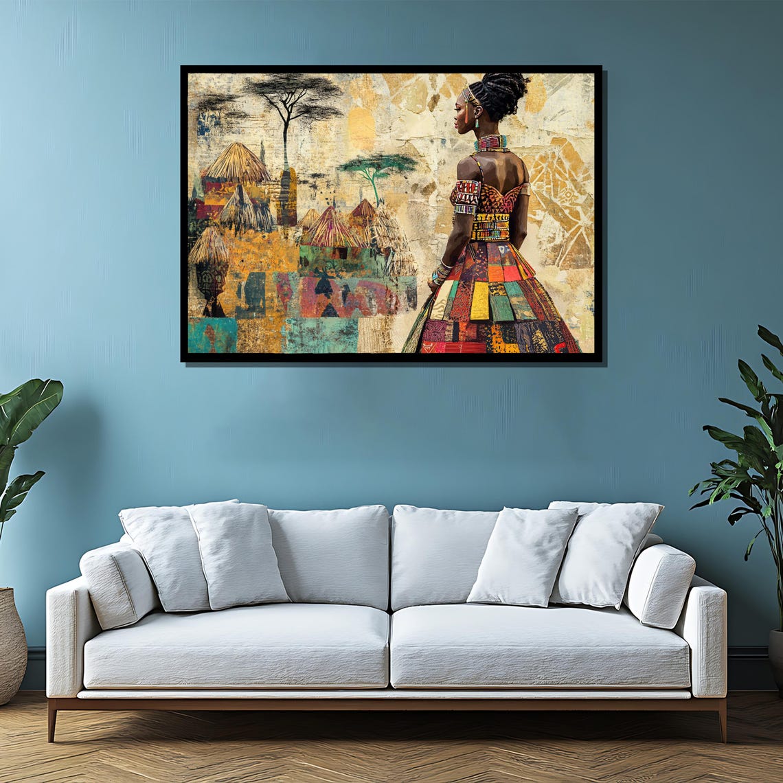 African Woman In Traditional Dress Art Print, Cultural Wall Art - Image 2