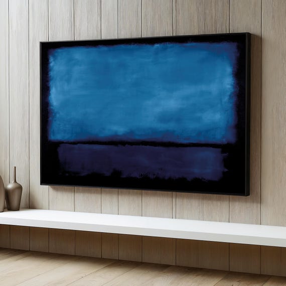 Mark Rothko Blue Painting Abstract Color Field Artwork With Deep Tones Modern Wall Art For Elegant Interiors Rothko Art Gift