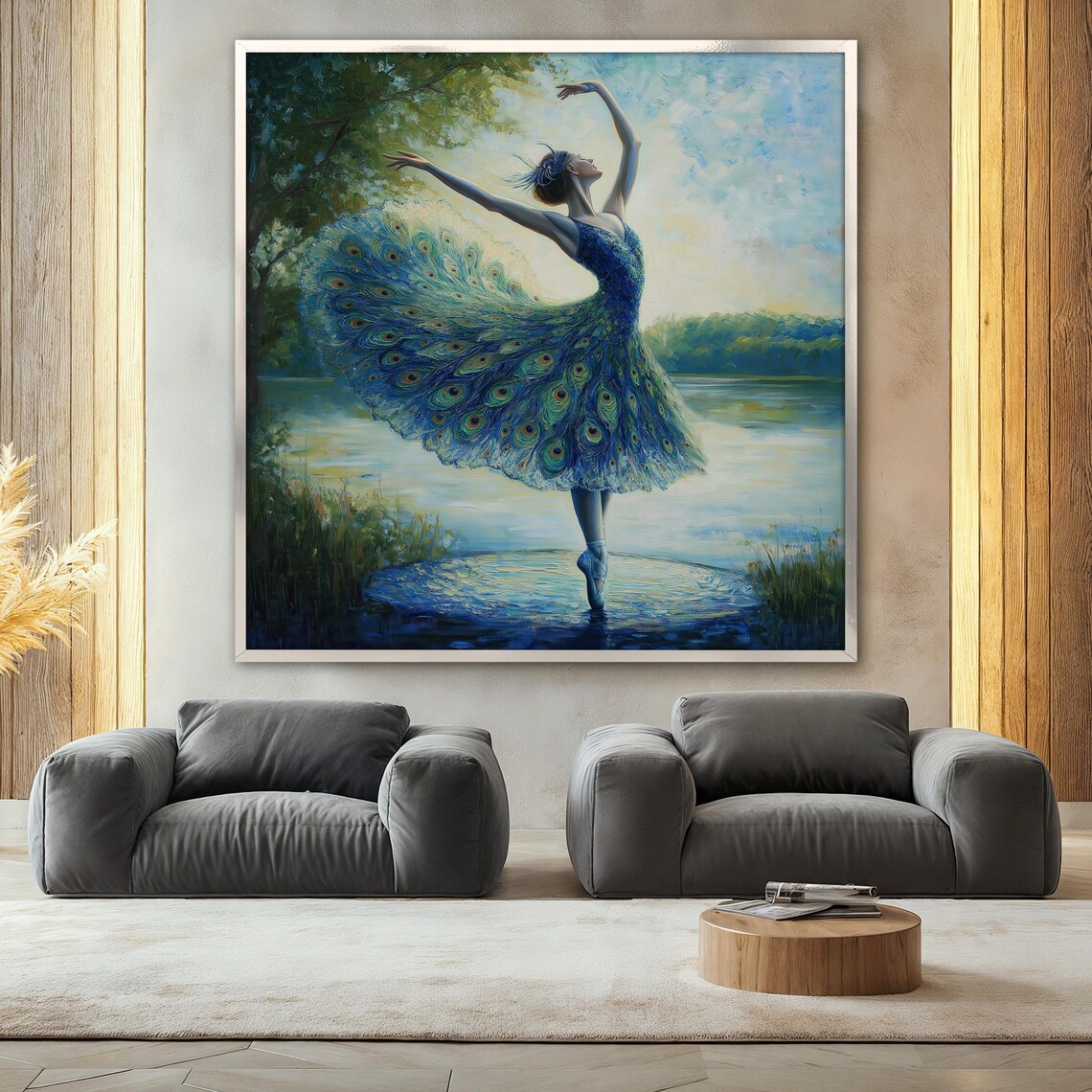 Graceful Ballerina, Elegant Ballet Wall Art Print - Image 2