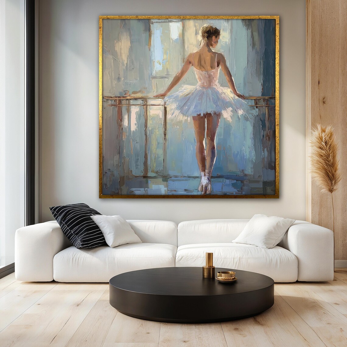 Graceful Ballerina Art Print, Ballet Girl At Barre - Image 3