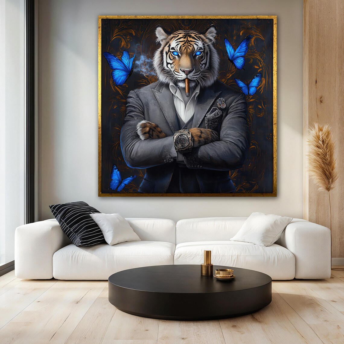 Tiger In Suit Painting, Modern Boss Artwork - Image 3