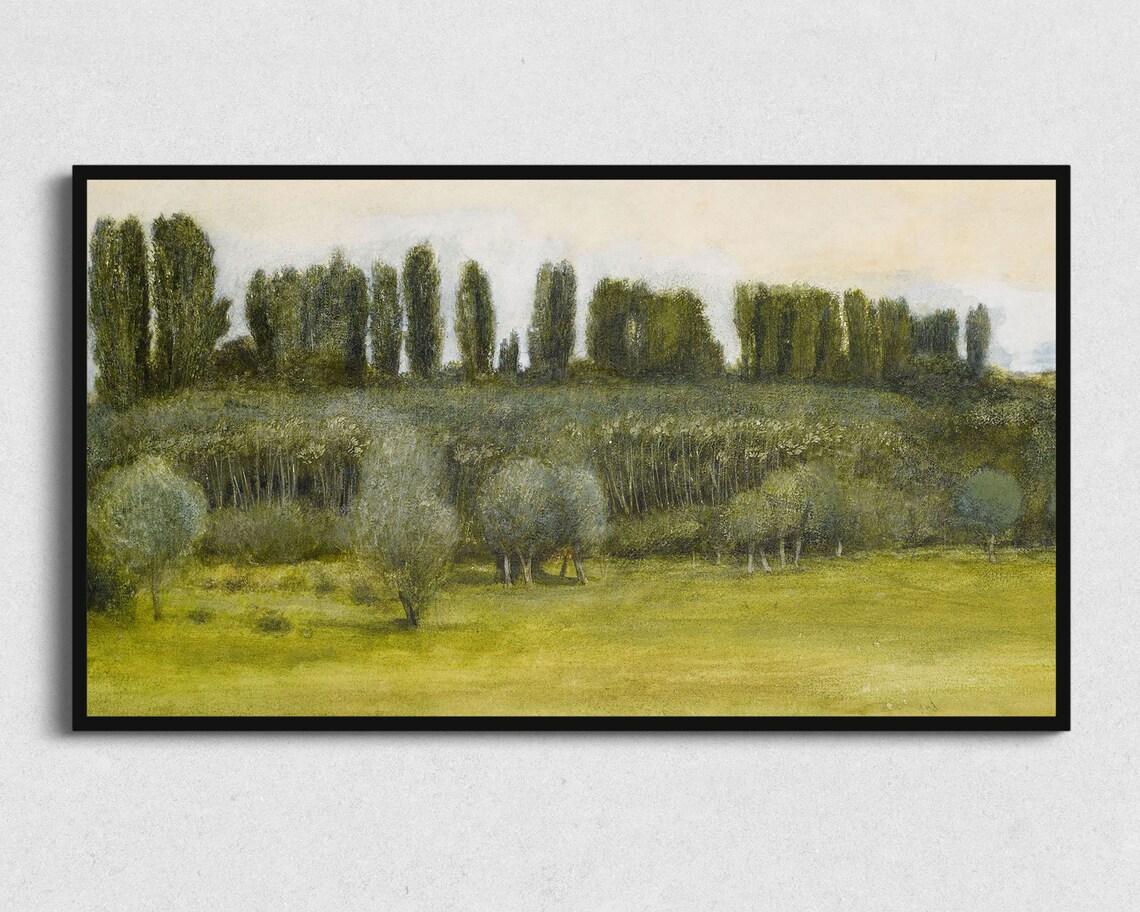 Garden Landscape, Vintage Summer Landscape Art Print