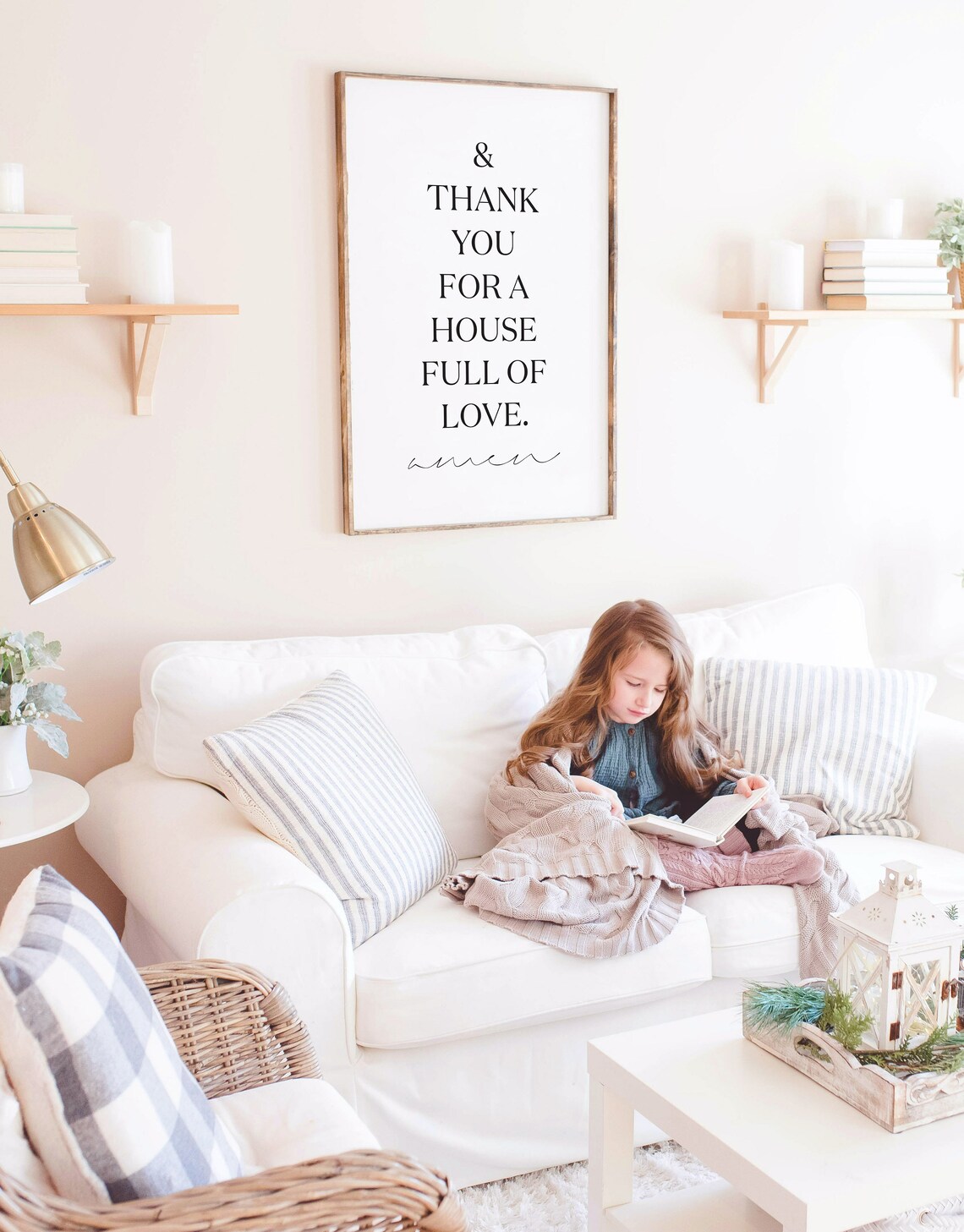 Thank You For A House Full Of Love Amen Sweet Prayer Quote Poster - Image 2