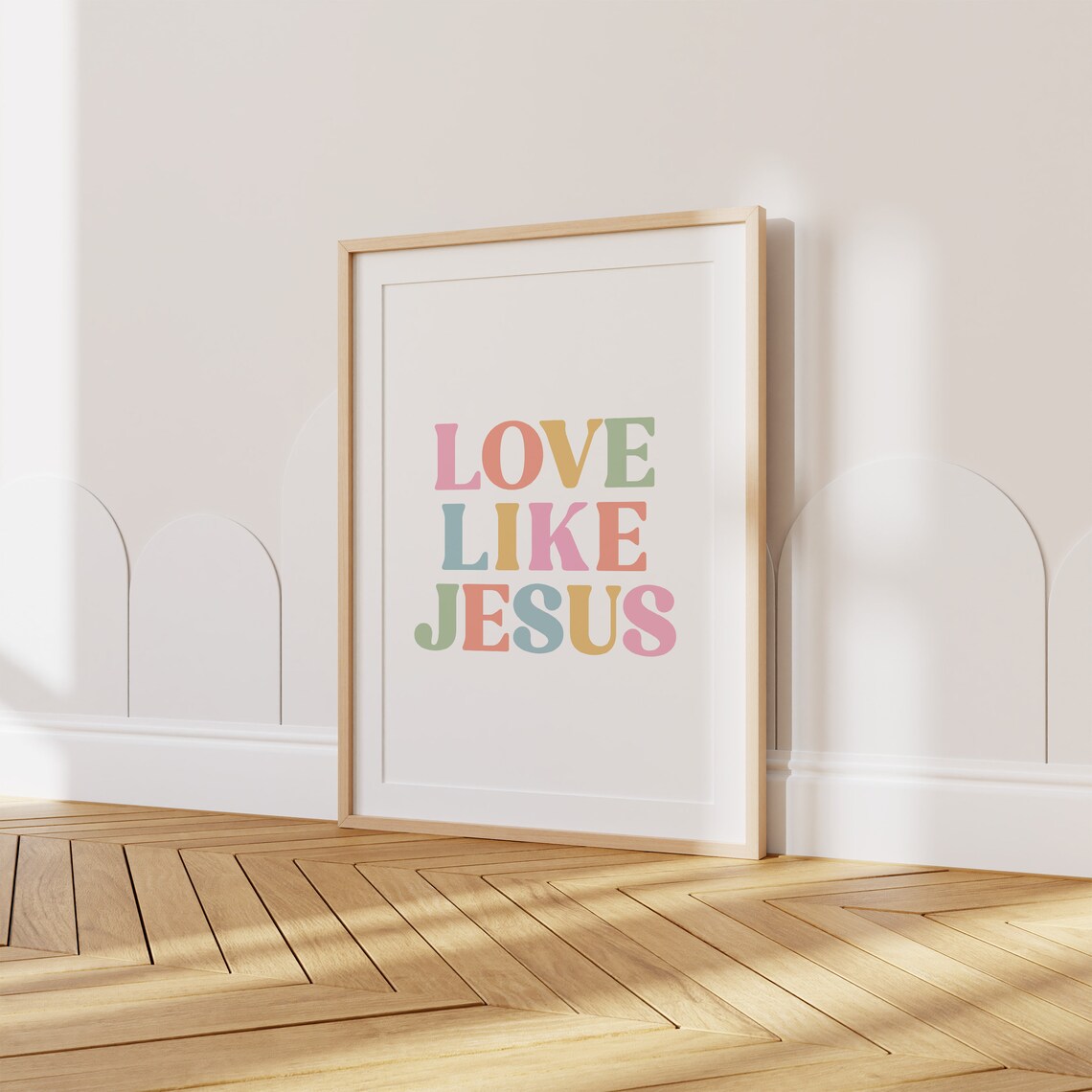 Love Like Jesus Christian Nursery Decor Art Print - Image 2