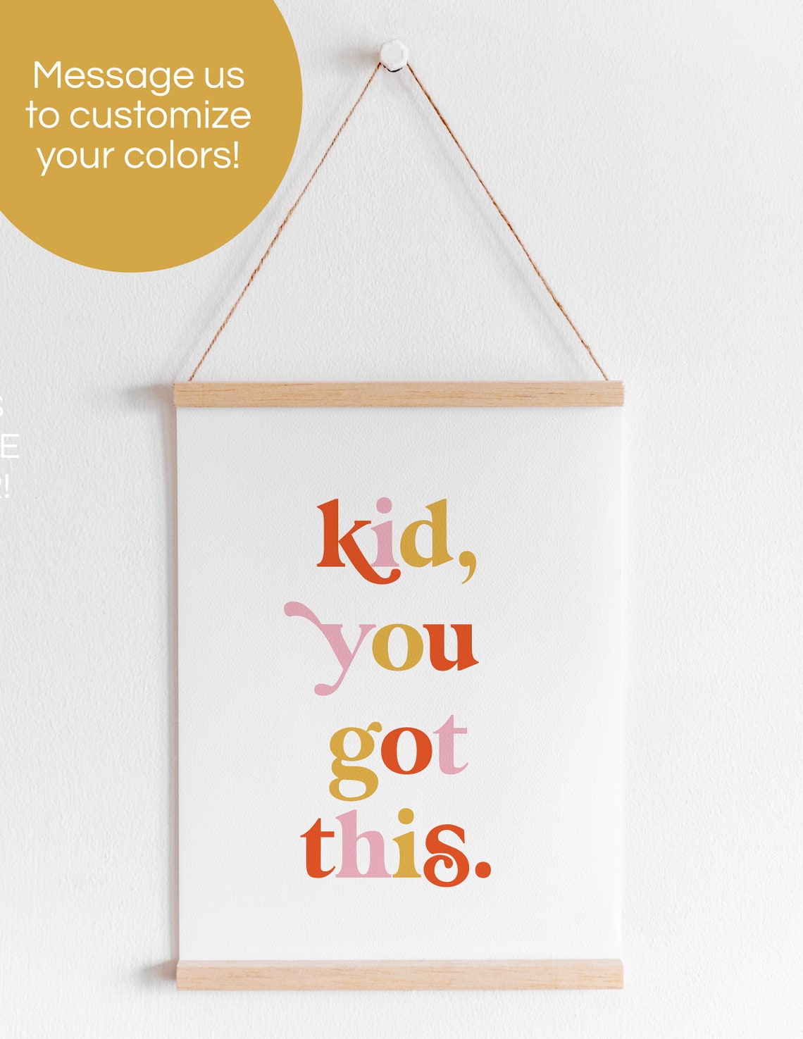 Kid You Got This Girls Playroom Print Rainbow Girls Room Decor Toy Room Wall Art Homeschool Poster Girls Room Print Boho Girls Nursery - Image 2