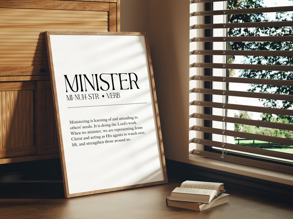 Ministering Definition LDS Typography Art Print - Image 2
