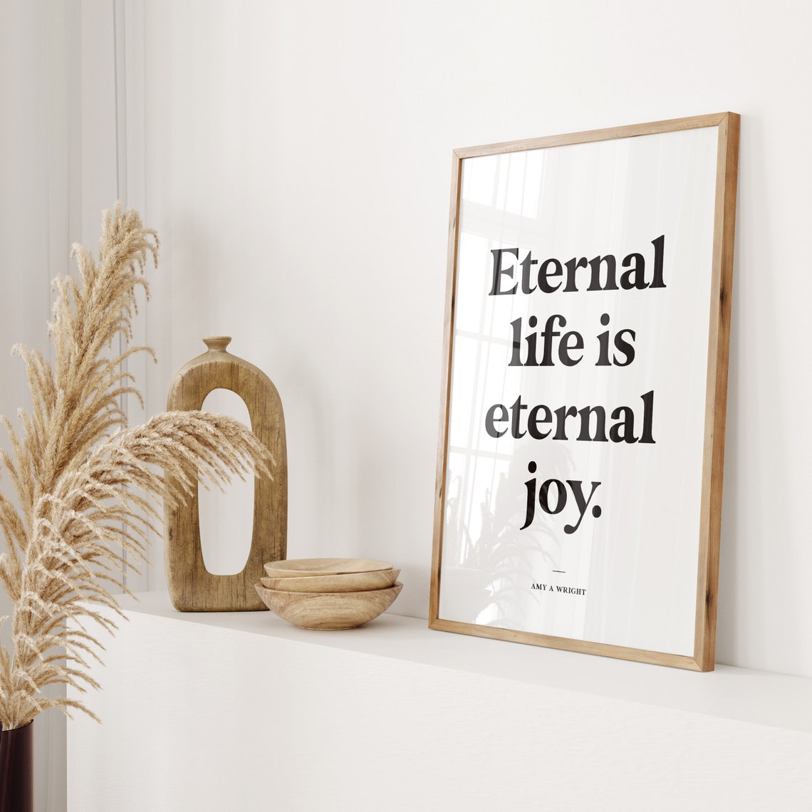 Eternal Life Is Eternal Joy Amy A Wright LDS Faith Quote Poster - Image 2