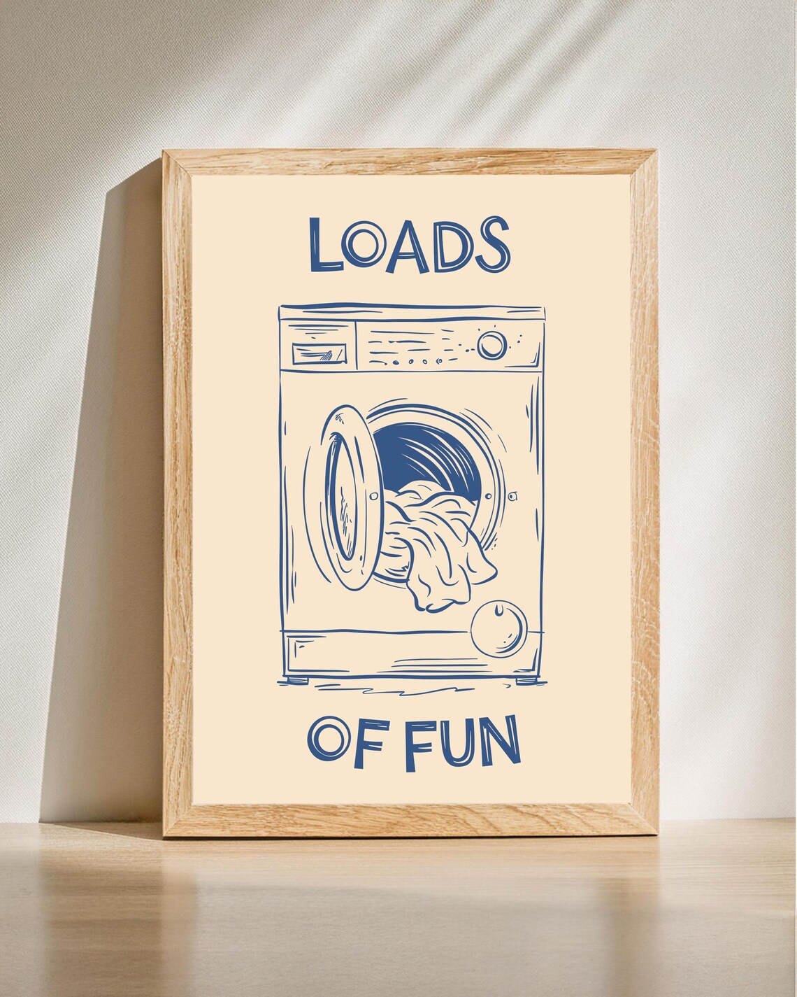 Loads Of Fun Laundry Room Retro Poster Print