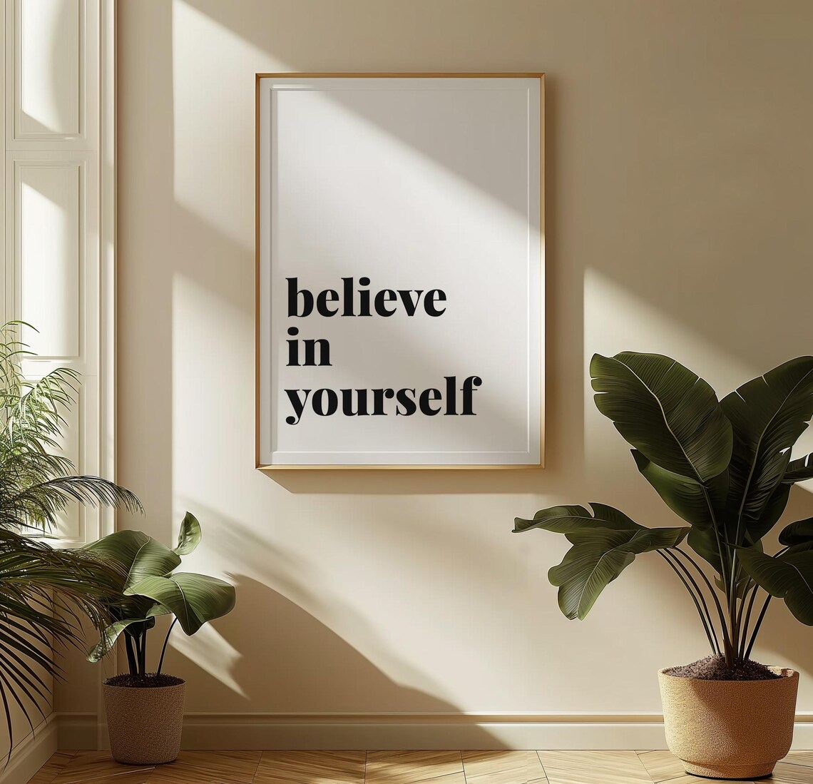 Believe In Yourself Print Positive Affirmation Typography