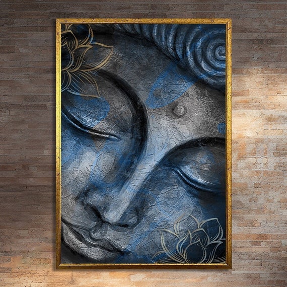 Tranquil Buddha Art Print, Peaceful Spiritual Painting