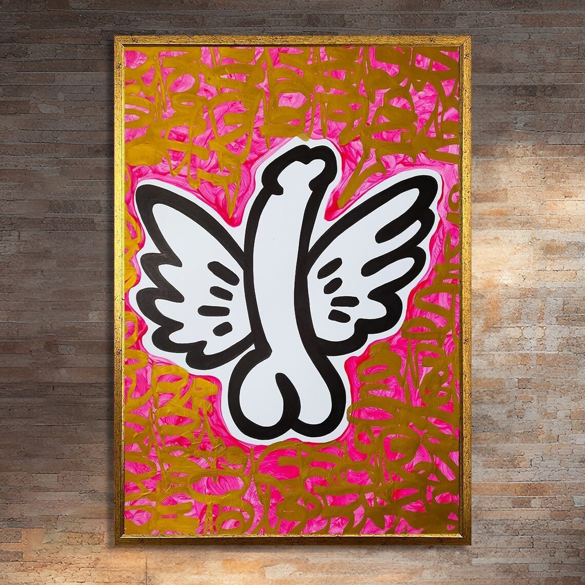Erotic Pop Art, Playful Phallic Symbol Poster